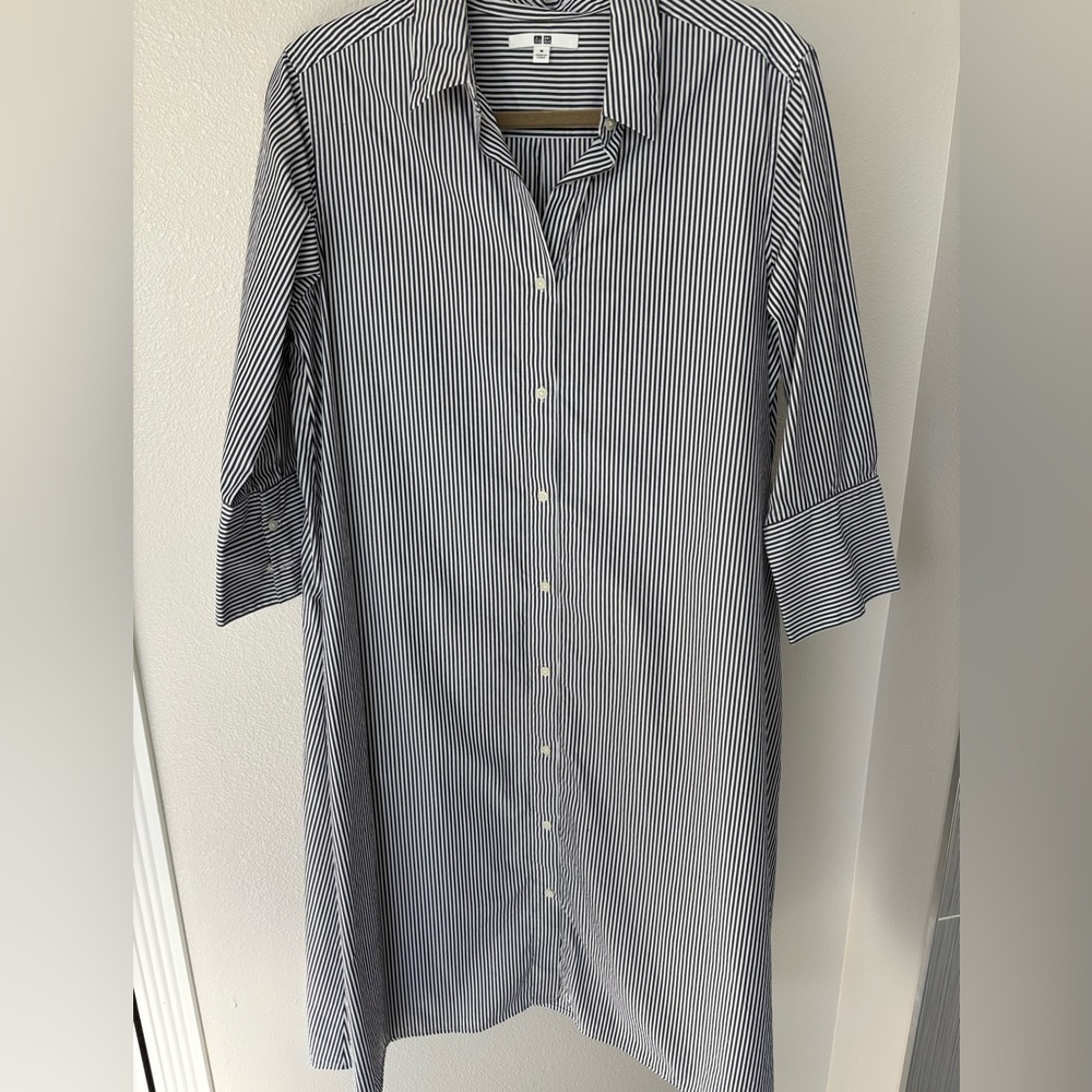 Uniqlo striped shirt dress